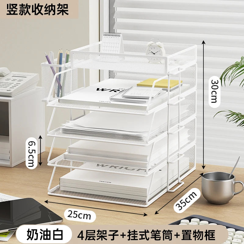 Office File Box Desktop A4 Document Organizer