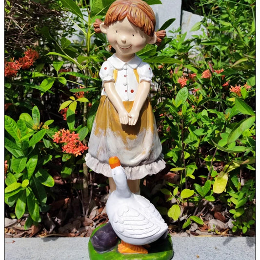 Rustic Resin Garden Statue