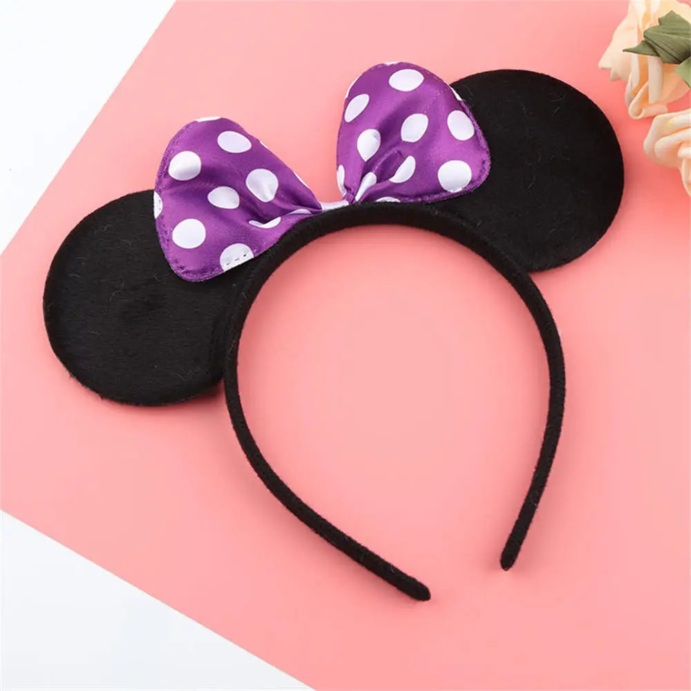 Minnie Mouse Ears Sequin Headband