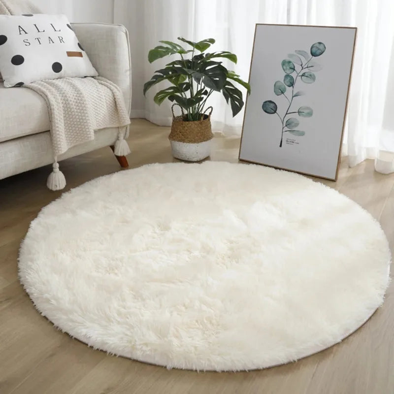 Super Soft Round Shaggy Non-Slip Rug