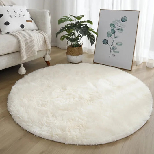 Super Soft Round Shaggy Non-Slip Rug