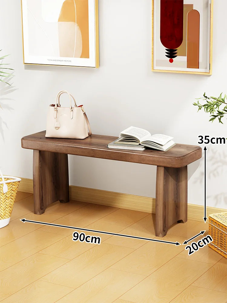 Solid Wood Entryway Bench