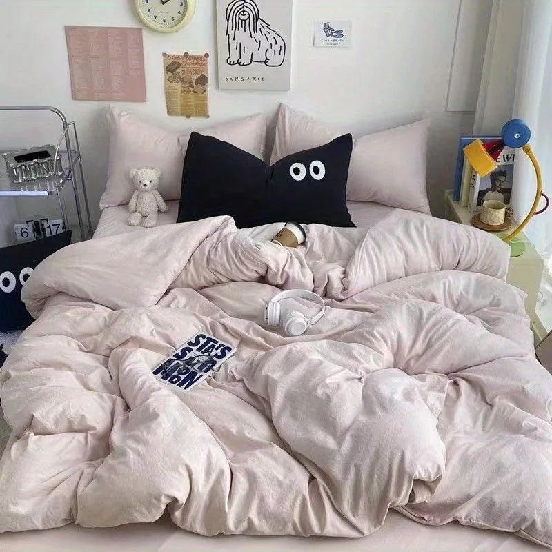 Cute Duvet Cover Set with Bed Sheet & Pillowcases
