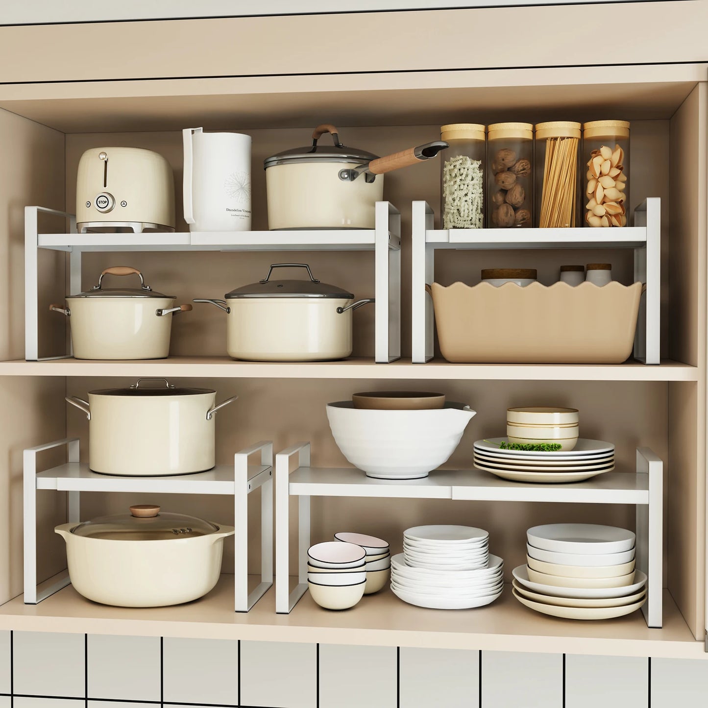 Adjustable Under Sink & Cabinet Storage Rack