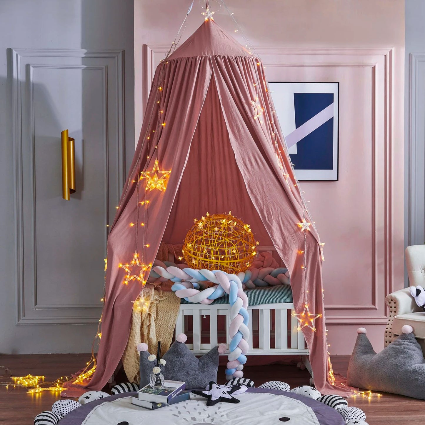 Kids Bed Canopy with Mosquito Net