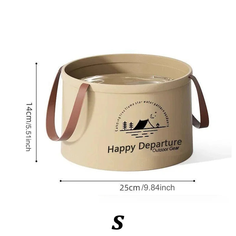 6L Collapsible Bucket with Handle for Camping & Outdoor Use