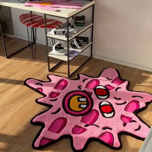Plush Pink Non-Slip Rug