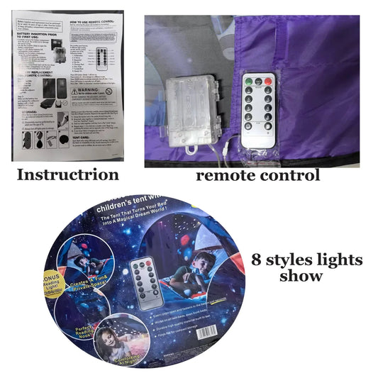 Kids Dream Bed Tent with Lights