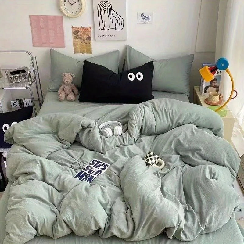 Cute Duvet Cover Set with Bed Sheet & Pillowcases
