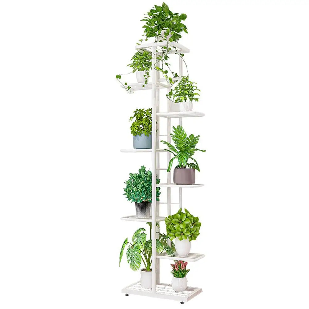 8-Tier Metal Plant Stand with 9 Pot Holders