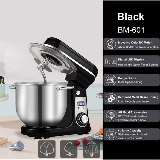 Stand Mixer 1200W with 6-Speed Control