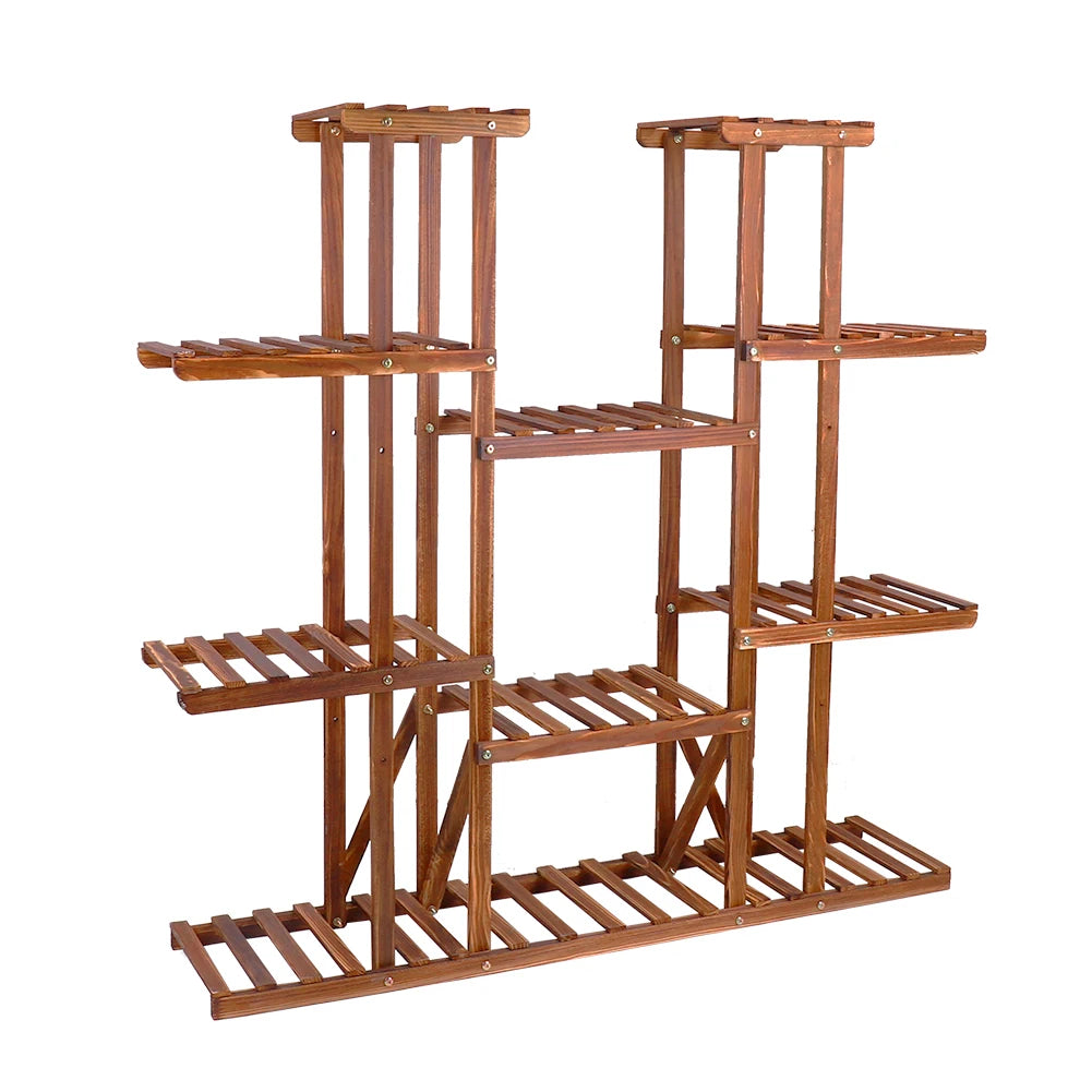 Multi-Tier Wooden Plant Stand