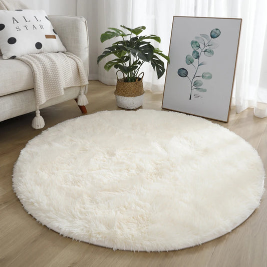 Super Soft Round Shaggy Non-Slip Rug