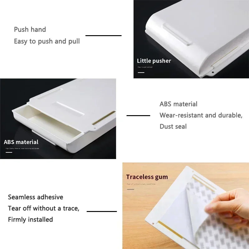 Hidden Under Desk Drawer Organizer