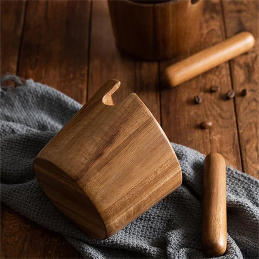 Acacia Wood Coffee Knock Box