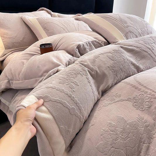 Luxury Milk Velvet Duvet Cover Set