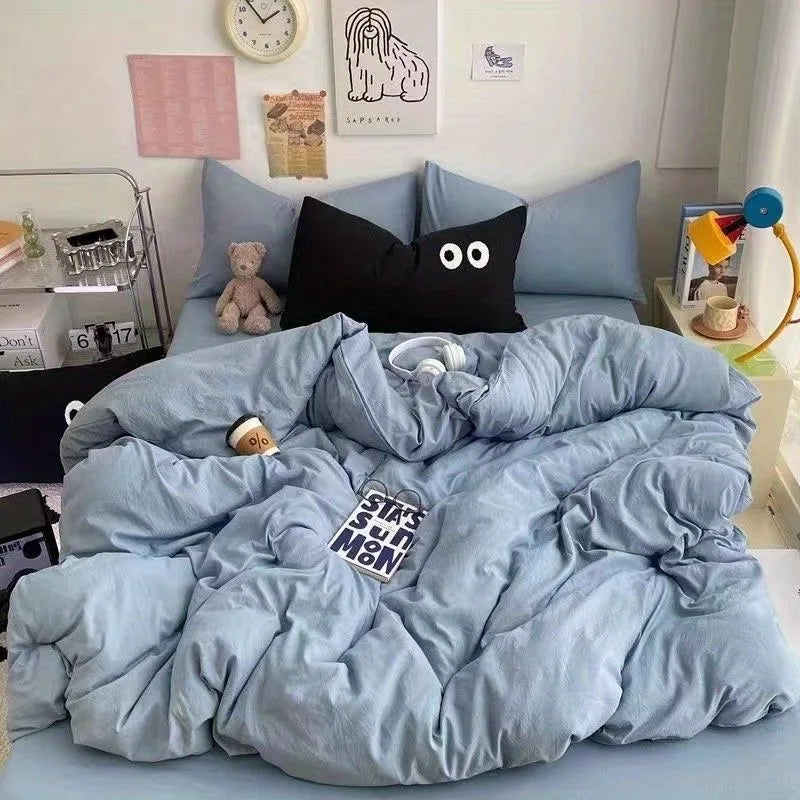 Cute Duvet Cover Set with Bed Sheet & Pillowcases