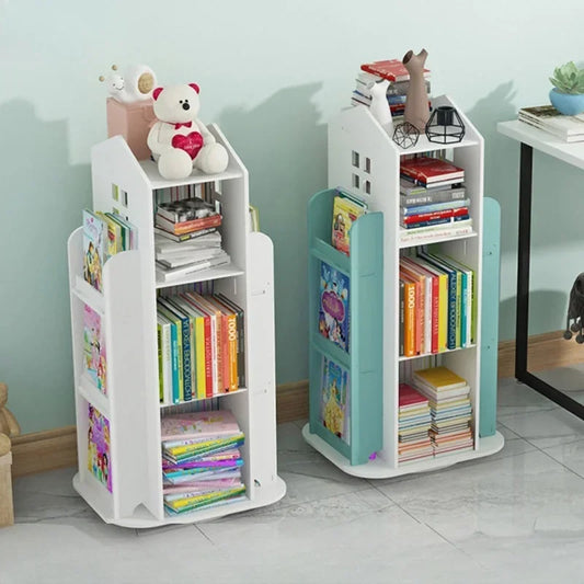360° Rotating Kids Bookshelf