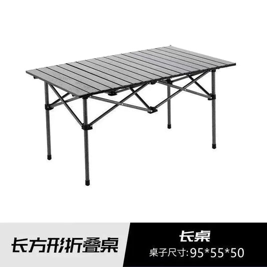 Adjustable Folding Camping Table with Storage Pocket