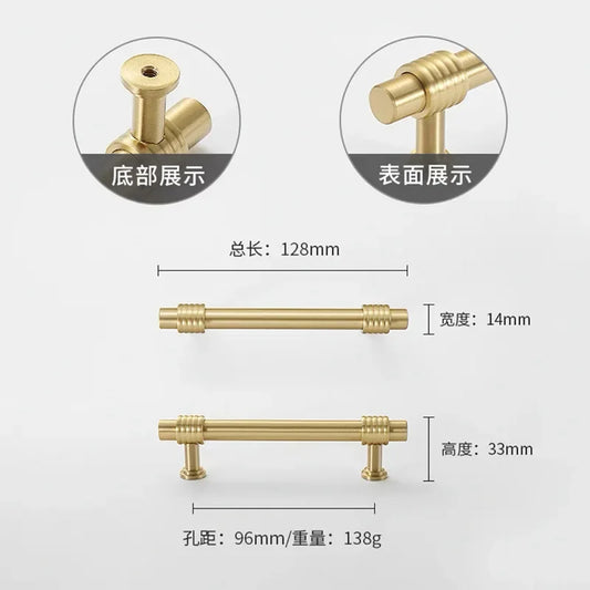 French Solid Brass Cabinet Handles