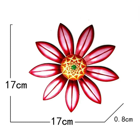 Metal Flower Wall Art Hanging Garden Decoration