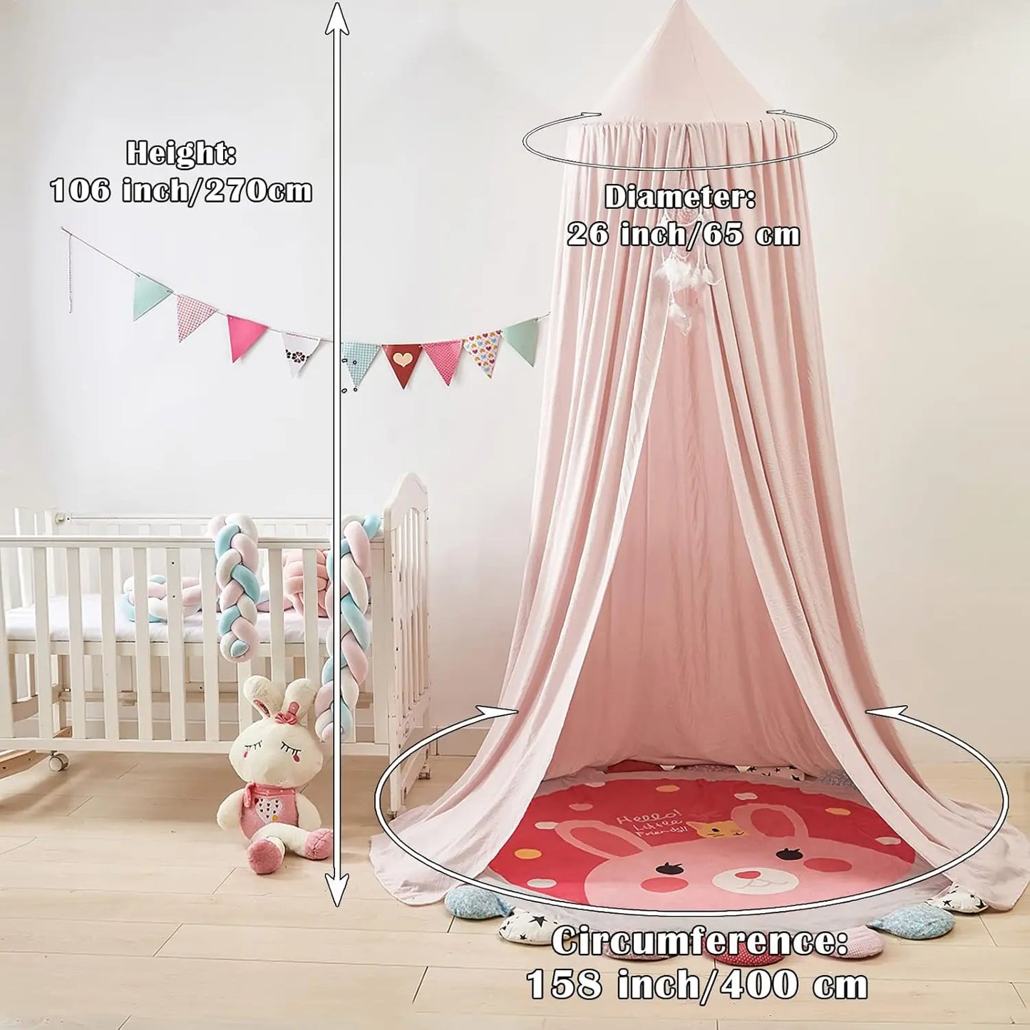 Kids Bed Canopy with Mosquito Net