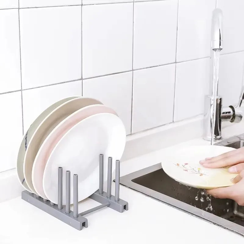 Kitchen Pot Lid & Dish Storage Rack