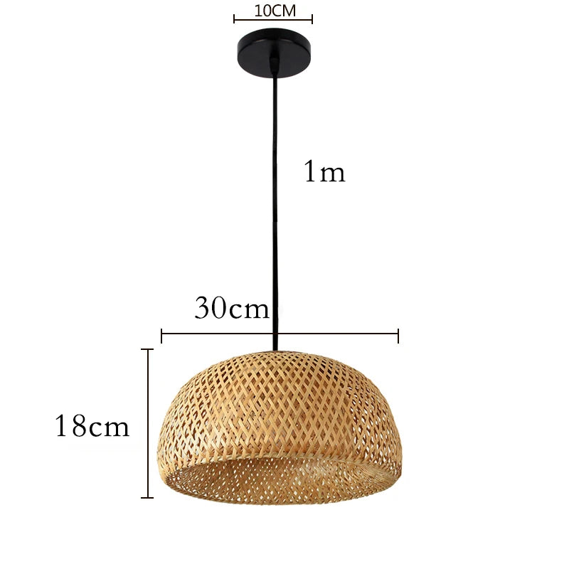 Handwoven Bamboo Pendant Light