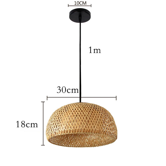 Handwoven Bamboo Pendant Light