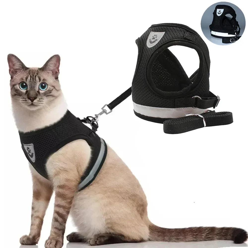 Reflective Cat Harness & Leash Set