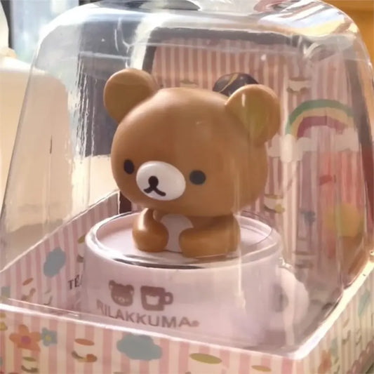 Solar Nodding Bear Figure
