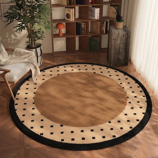 Classic Checkerboard Round Rug