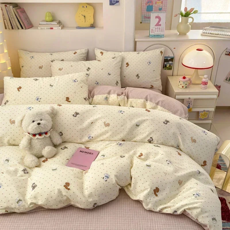 100% Cotton Cartoon Duvet Cover Set