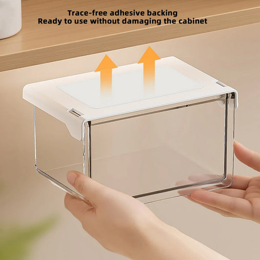 Transparent Pull-Out Drawer Storage Box