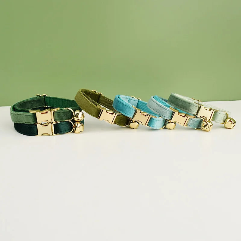 Personalized Velvet Cat Collar