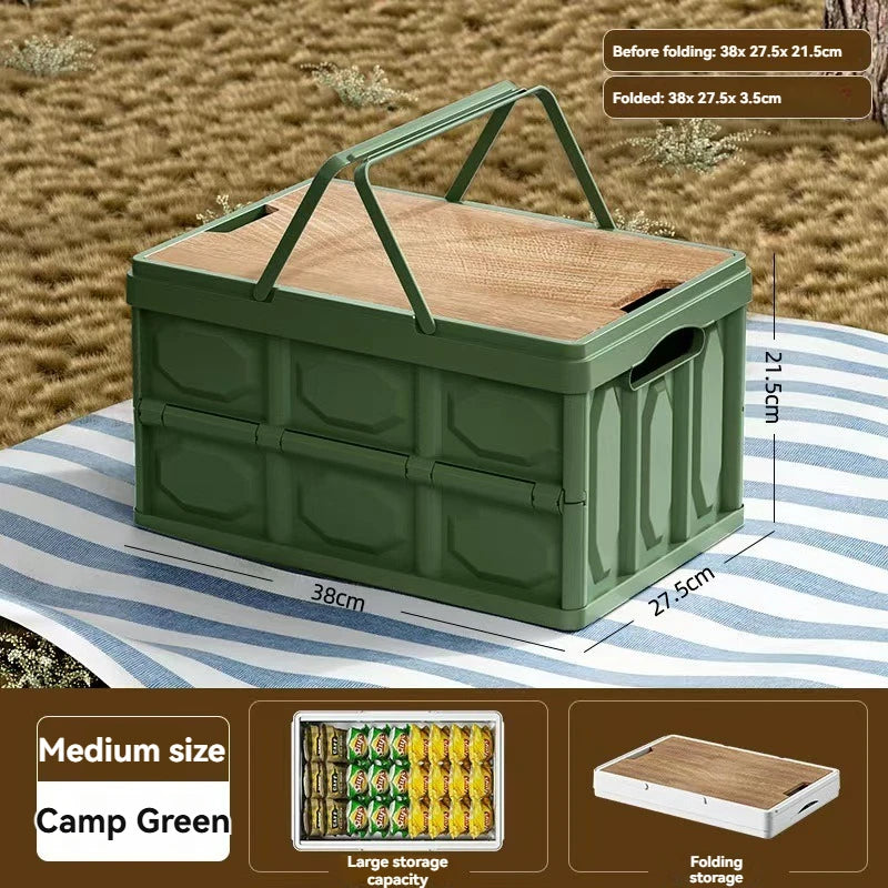 Foldable Outdoor Camping Storage Box with Lid