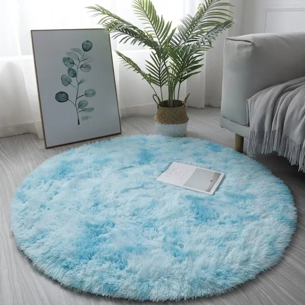 Soft Round Shaggy Rug For Kids