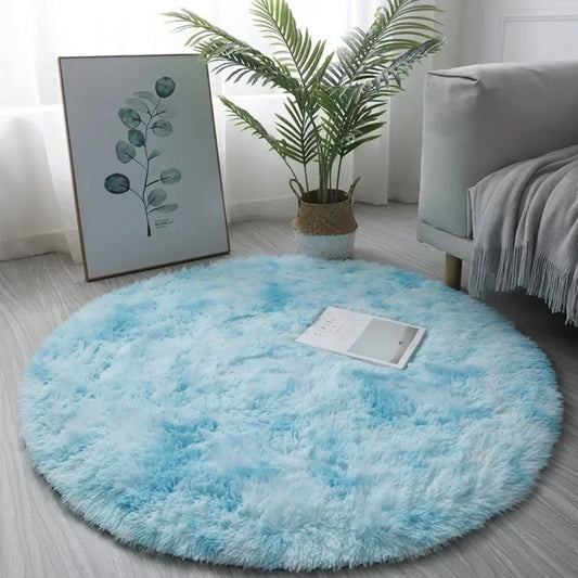Soft Round Shaggy Rug For Kids