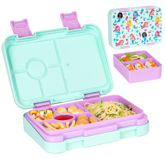 Kids Bento Lunch Box – Microwave Safe Leak-Proof Food Container for School, Travel & Snacks