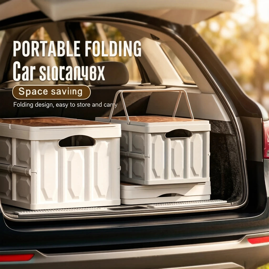 Foldable Outdoor Camping Storage Box with Lid
