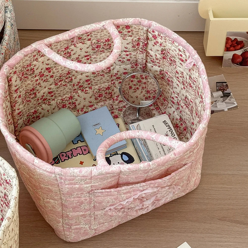 Floral Foldable Storage Basket