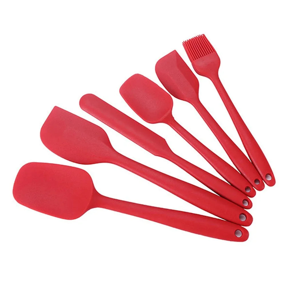 6-Piece Food Grade Silicone Spatula Set