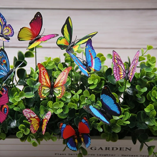 10PCS 3D Butterfly Garden Stakes