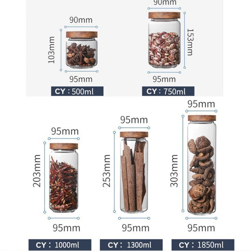 Glass Airtight Storage Bottle Jar