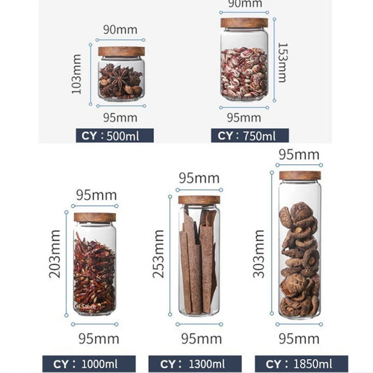 Glass Airtight Storage Bottle Jar