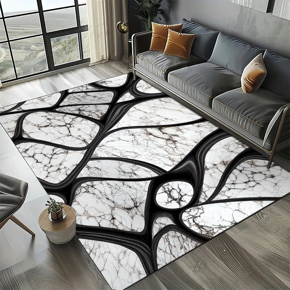 Marble Non-Slip Area Rug