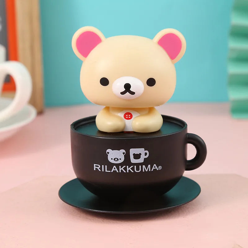 Solar Nodding Bear Figure