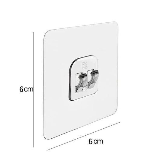 Transparent Self-Adhesive Wall Hooks
