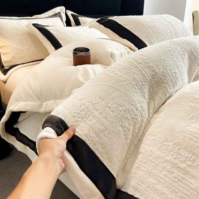 Luxury Milk Velvet Duvet Cover Set
