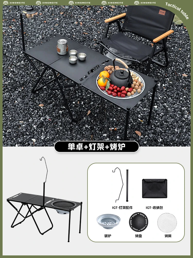 Outdoor Fire Pit Dining Table for Patio